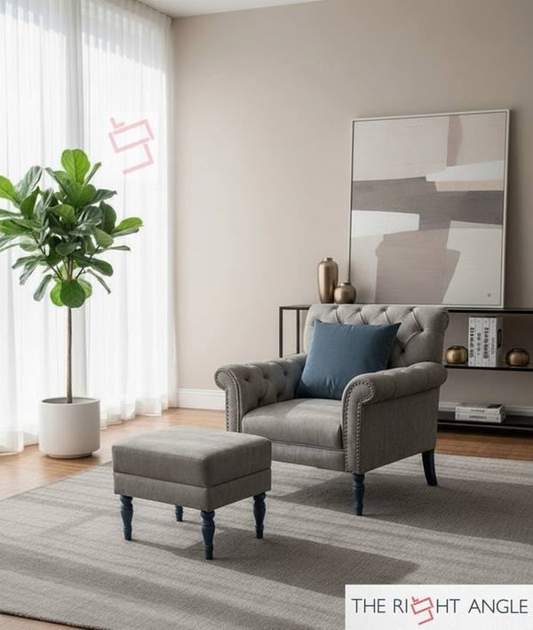 Classic Armchair and Ottoman