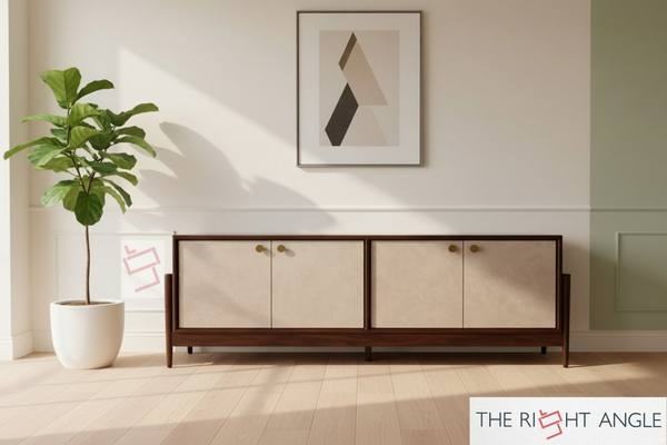Walnut & Linen Credenza