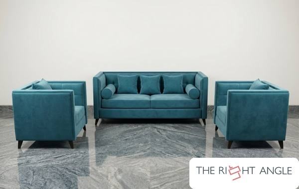Teal Velvet Sofa Set
