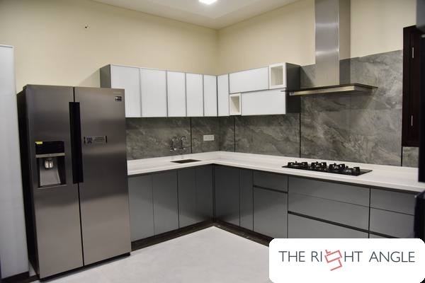 Grey Modular Kitchen