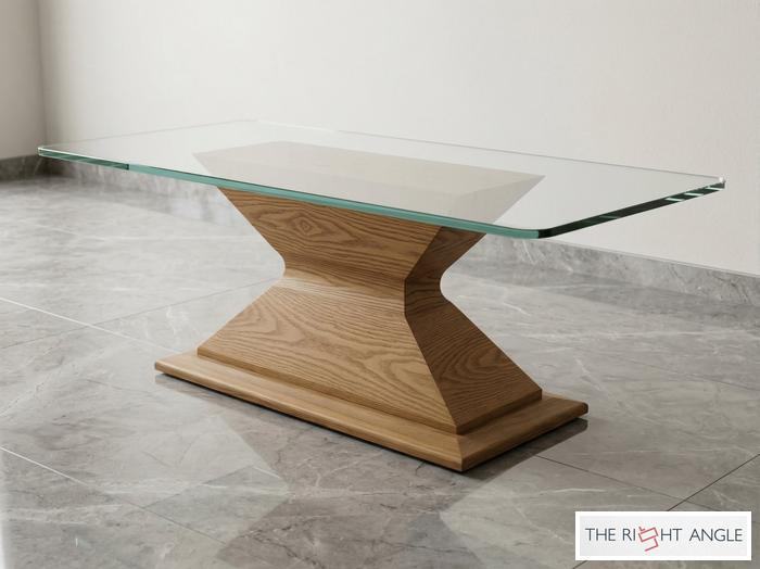 Glass & Oak Dining Table