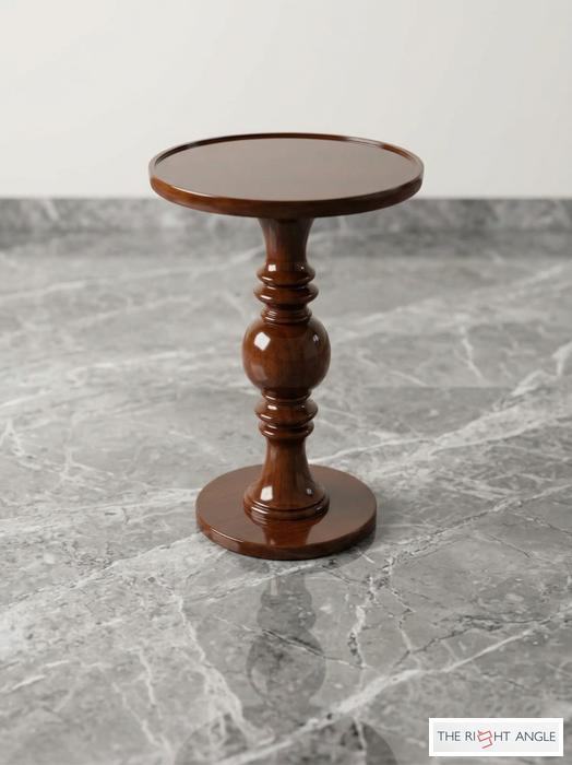 Turned Mahogany Side Table